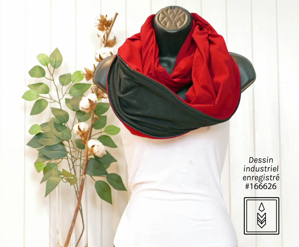 Foulard en coton biologique rouge – élégance instantanée, style assuré