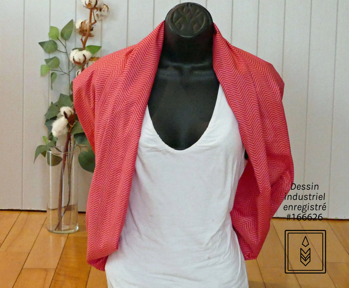 Foulard chevron rose – élégance décontractée et liberté au quotidien