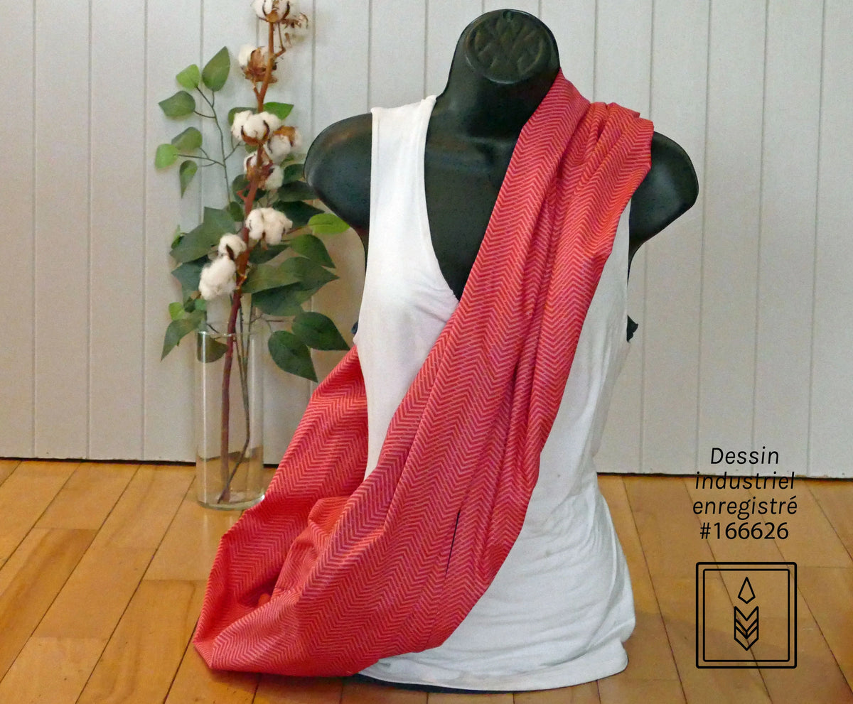 Foulard chevron rose – élégance décontractée et liberté au quotidien