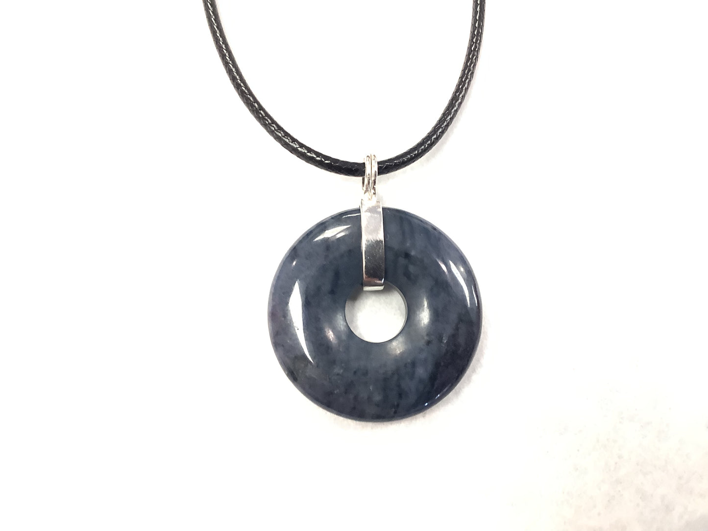 Collier de jaspe - Vintage - Bleu- Rouge Argent 925