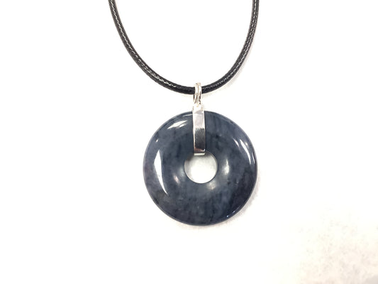 Collier de jaspe - Vintage - Bleu- Rouge Argent 925