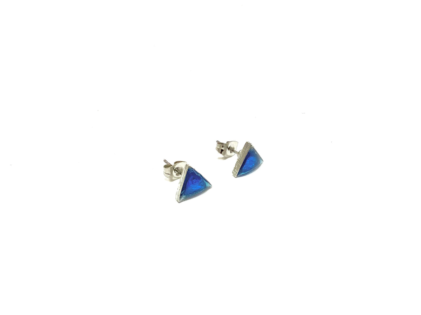 Triangle Full Earrings - Colored Resin - Red Jewelry