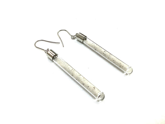 Boucles d'oreilles Sable blanc - Longues - Asha