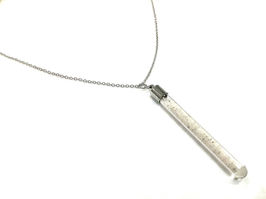 Pendentif Sable blanc - Tube - Asha
