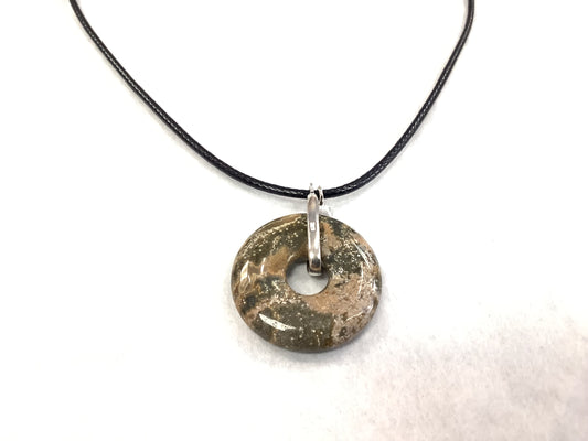 Collier en jaspe - Amazonie - Rouge Argent 925