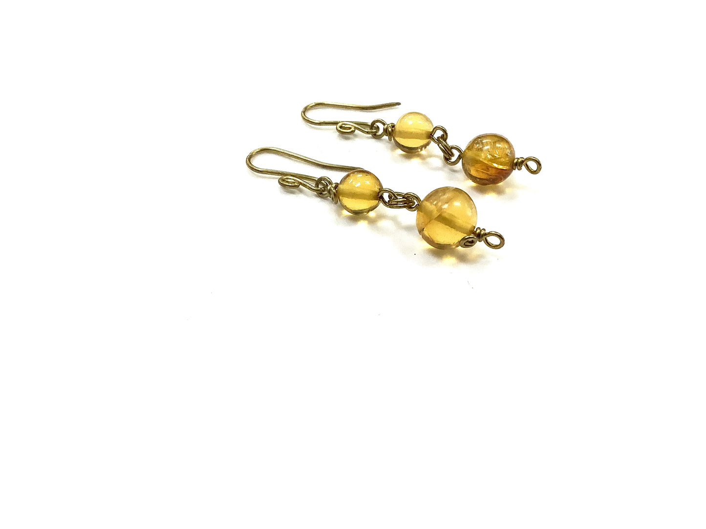 Boucles d'oreilles Golden - Ambre - MJ Bijoux