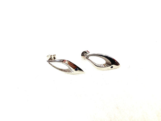 Boucles d'oreilles Fléchettes - Zéphyr - Rouge Argent 925