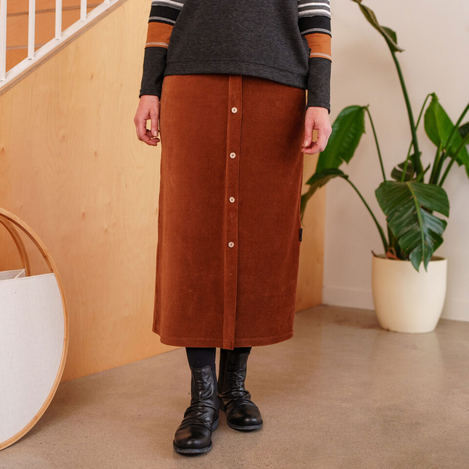 Jupe 7/8 pruche Corduroy cognac