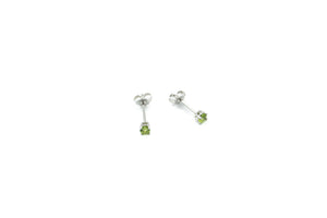 Boucles d'oreilles - Rond 3mm - Kaki - Rouge Argent 9.25