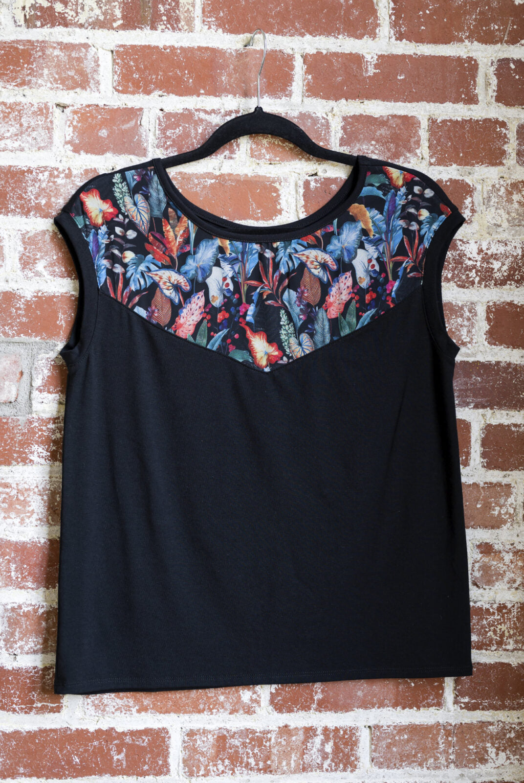 Top pepita fleurs jungle-Marie C