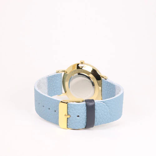 Chikiboom gold, pink and blue watch