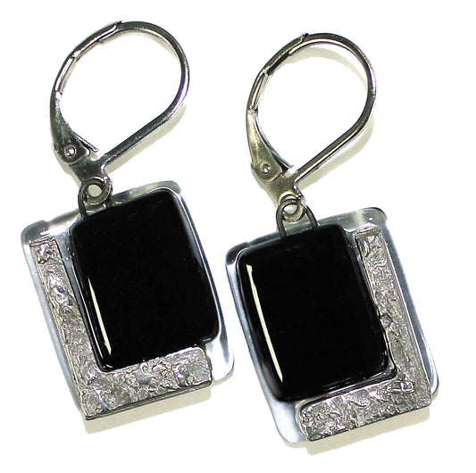 Boucles d’oreilles "Z" - Noir - Créart