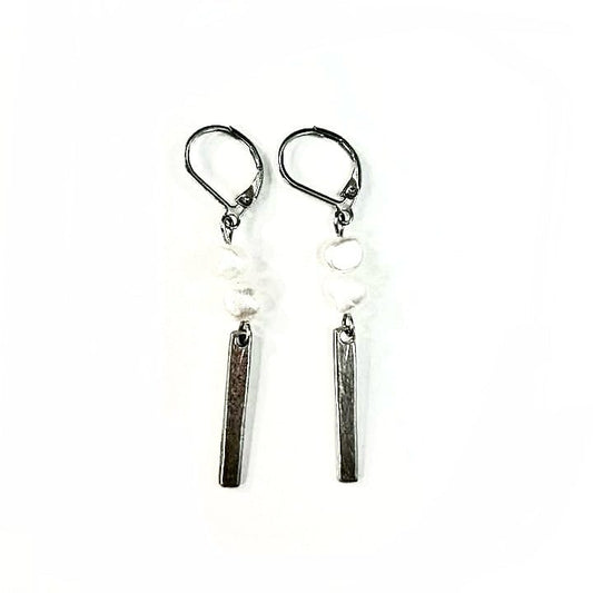 BO tige-Perle double- Rouge inox