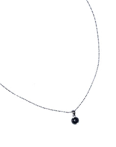 Collier pierre noir - Rouge Argent 9.25