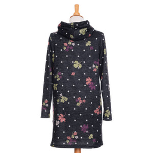 Robe Clarence Pois et fleurs