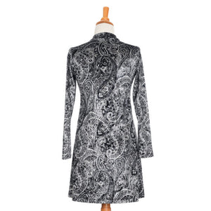 Robe Frida Velours noir et blanc