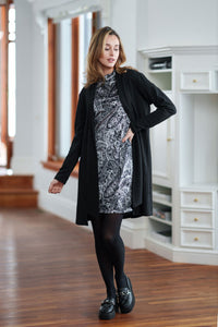 Robe Frida Velours noir et blanc