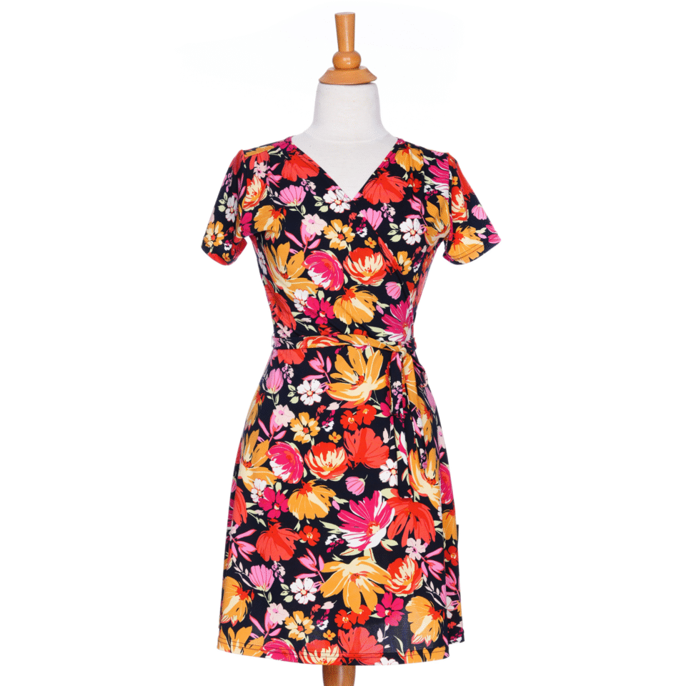 Robe Margarita - Rouge orangé