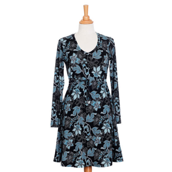 Robe Riopelle Noir et turquoise