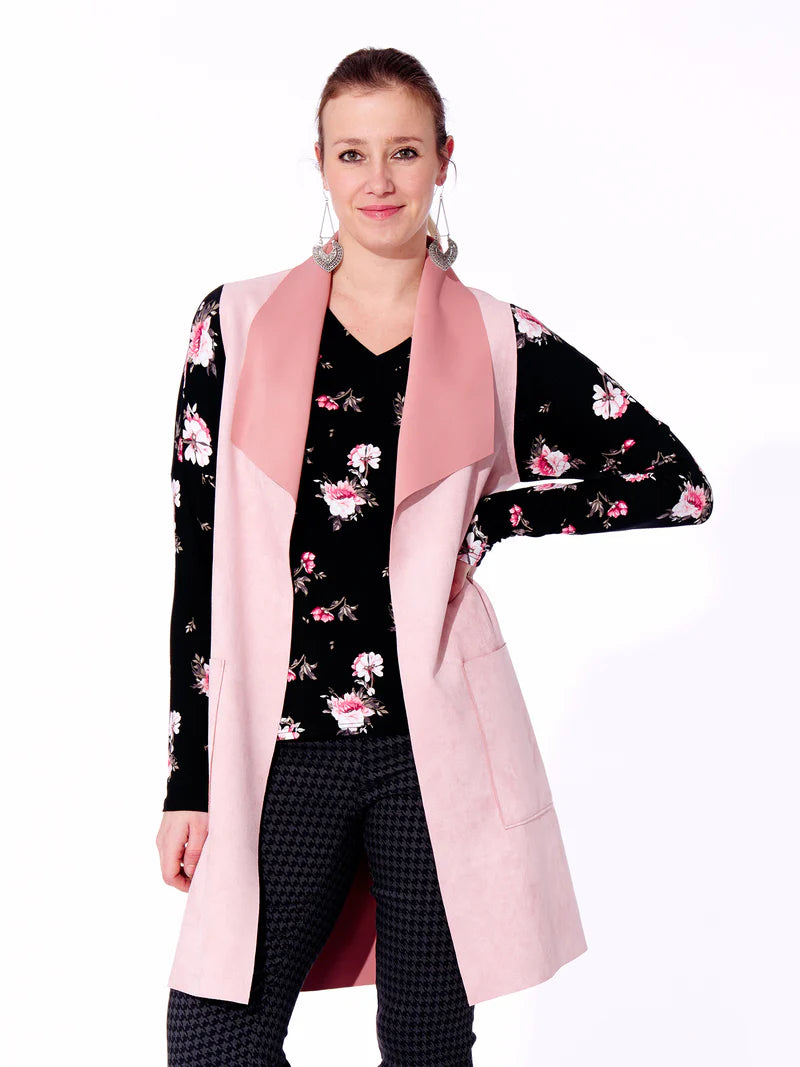 Romance pink v-neck top