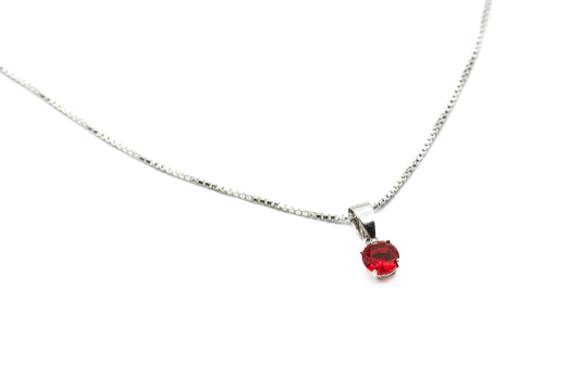 Collier - Rouge - Janvier (Rouge-Grenat) - Rouge Argent 9.25