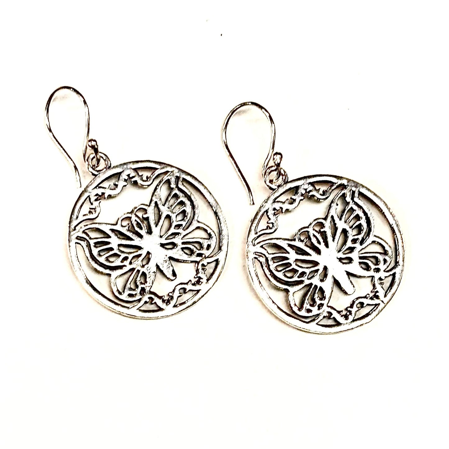 C17 Earrings - Silver Butterfly
