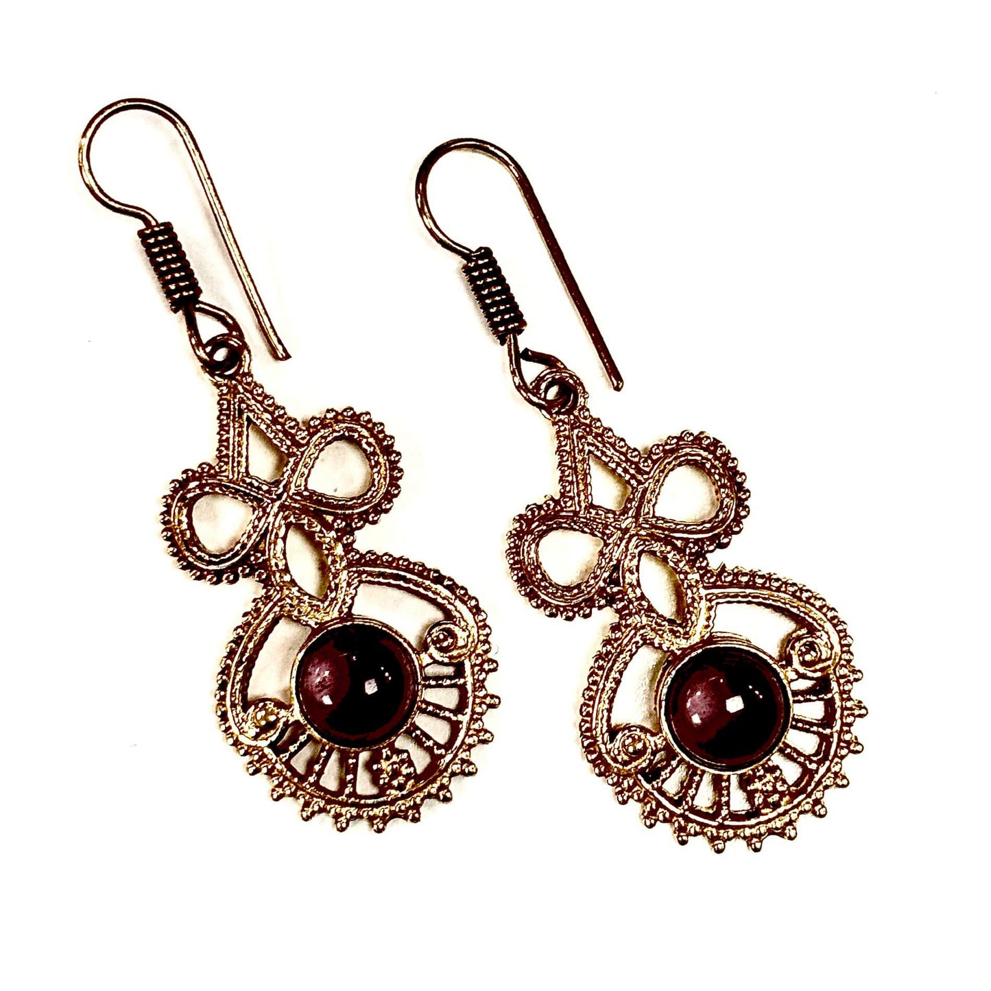 Boucles d'oreilles C21 - Violet & Or