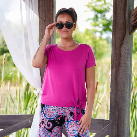 T-shirt moderne magenta - Rien ne se Perd