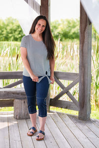 Capri Lindy Bleu denim - Rien ne se Perd
