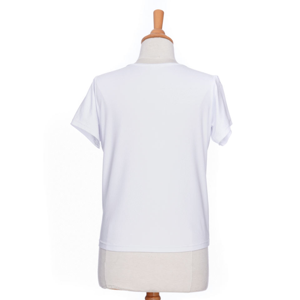 Tiki T-shirt with floral watercolor design 