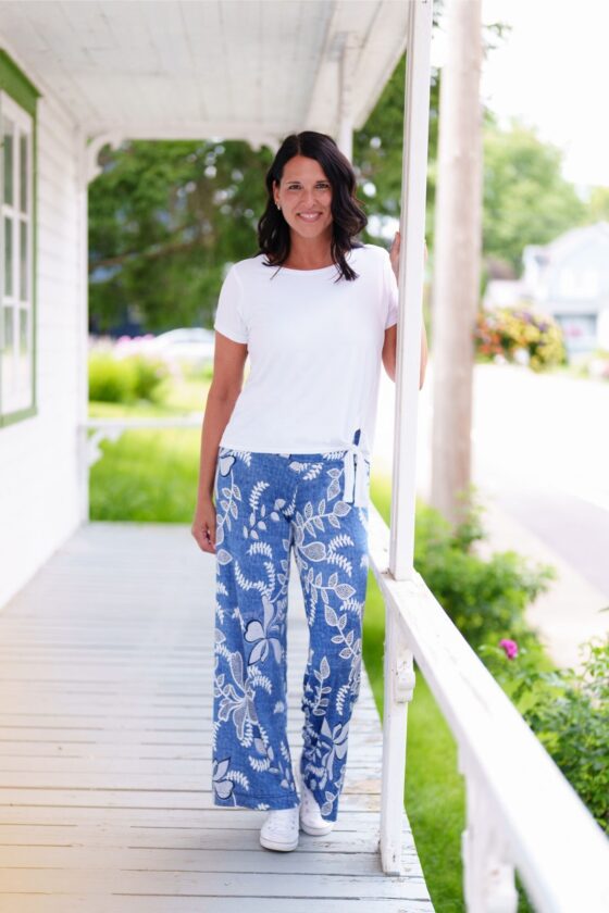 T-shirt tropical Blanc