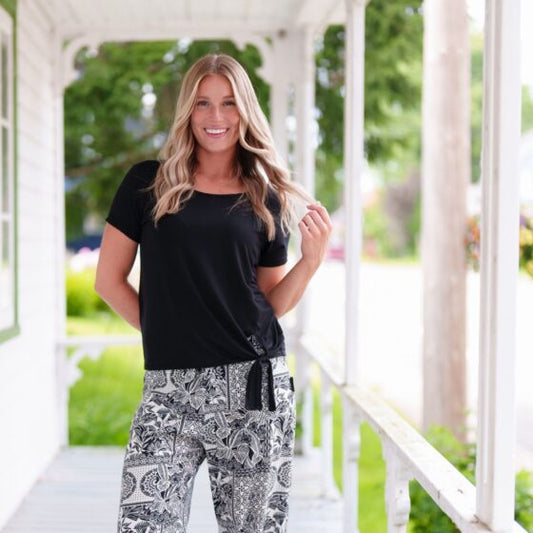 T-shirt tropical Noir