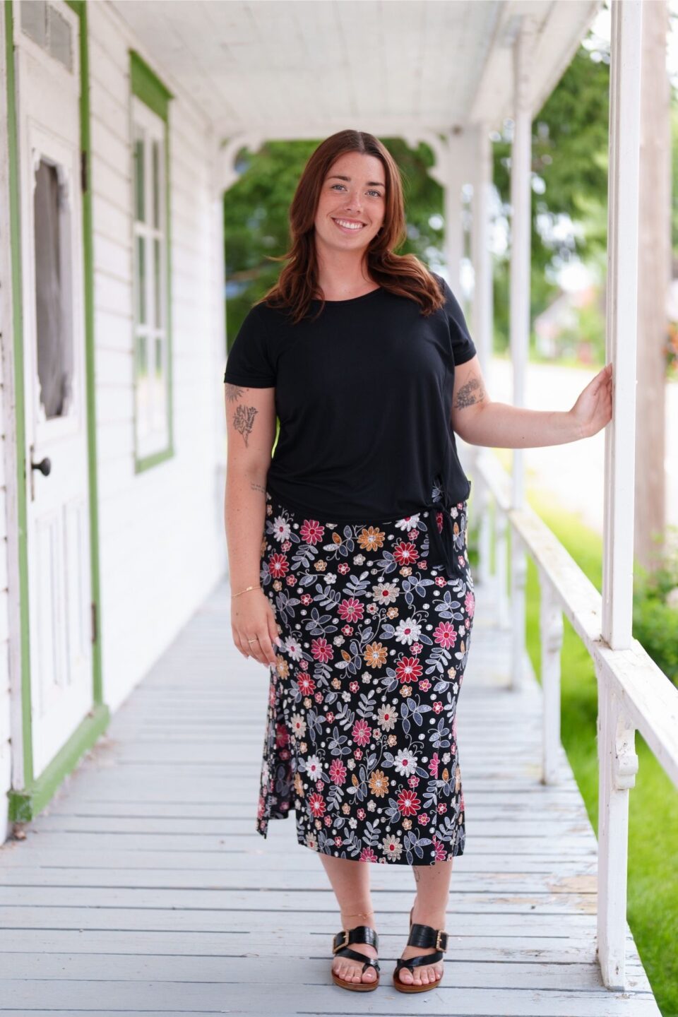 Jupe 7/8 fiesta Marguerites colorées