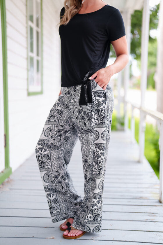 Palazo mango Ocre et ivoire