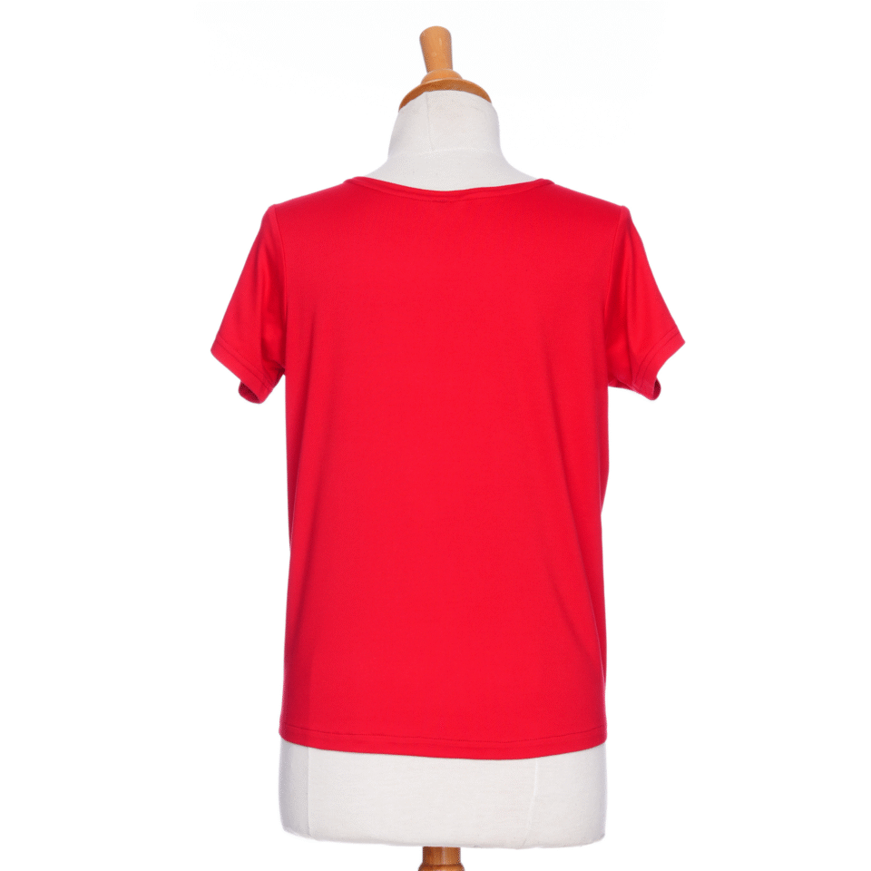 T-shirt tropical Rouge