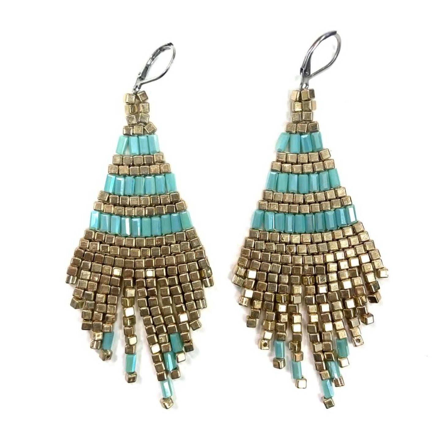 Boucles d'oreilles - Perlage - Métallique or - 3 couleurs offertes - Rouge Inox