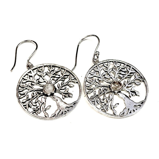 C13 Earrings - White &amp; Silver