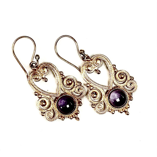 C16 Earrings - Gold &amp; Purple