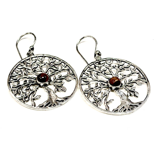 C9 Earrings - Brown &amp; Silver