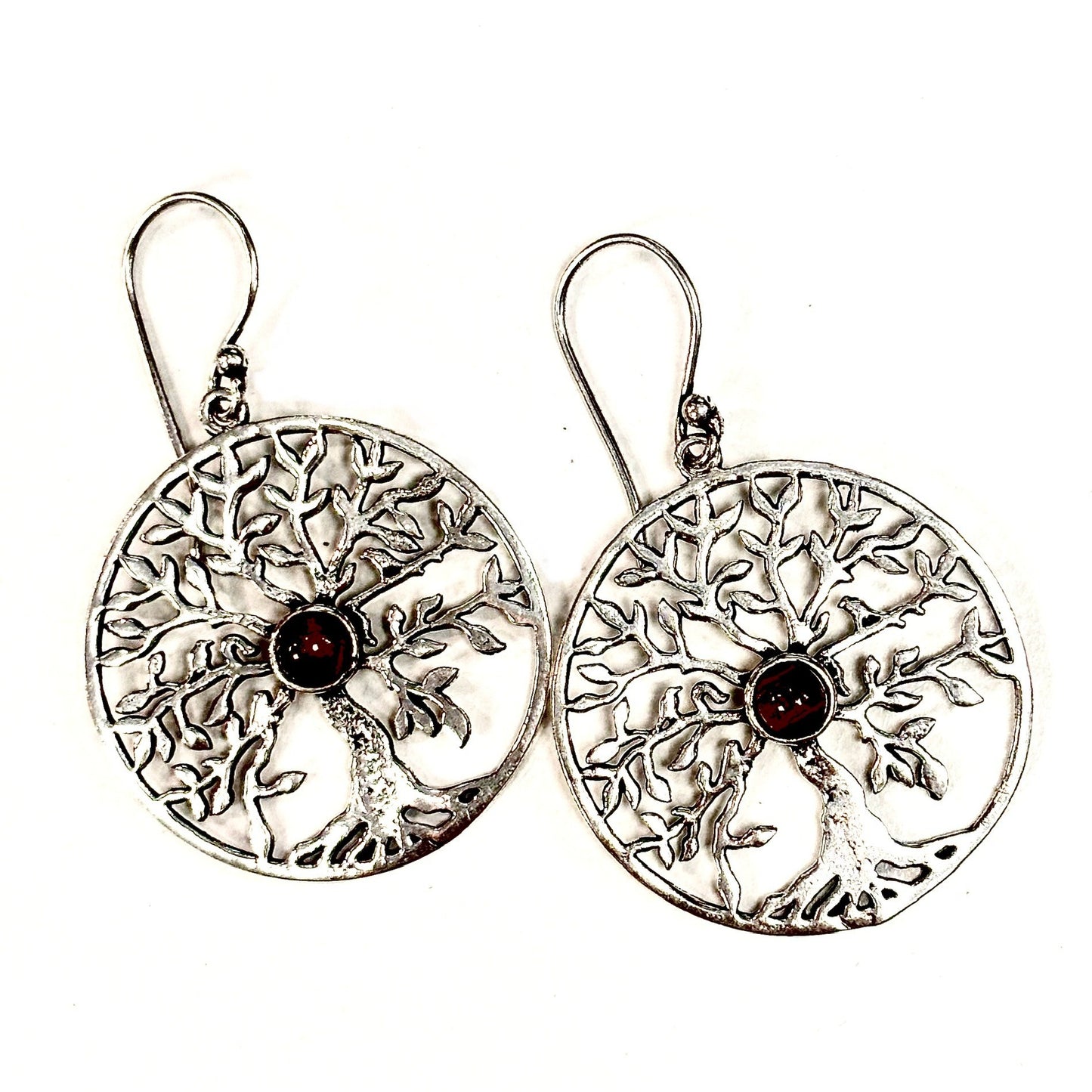 Boucles d'oreilles C9 - Maron & Argent
