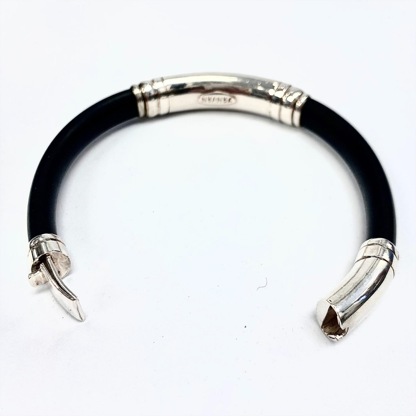 Bracelet - Silver and Black - Red Silver 9.25