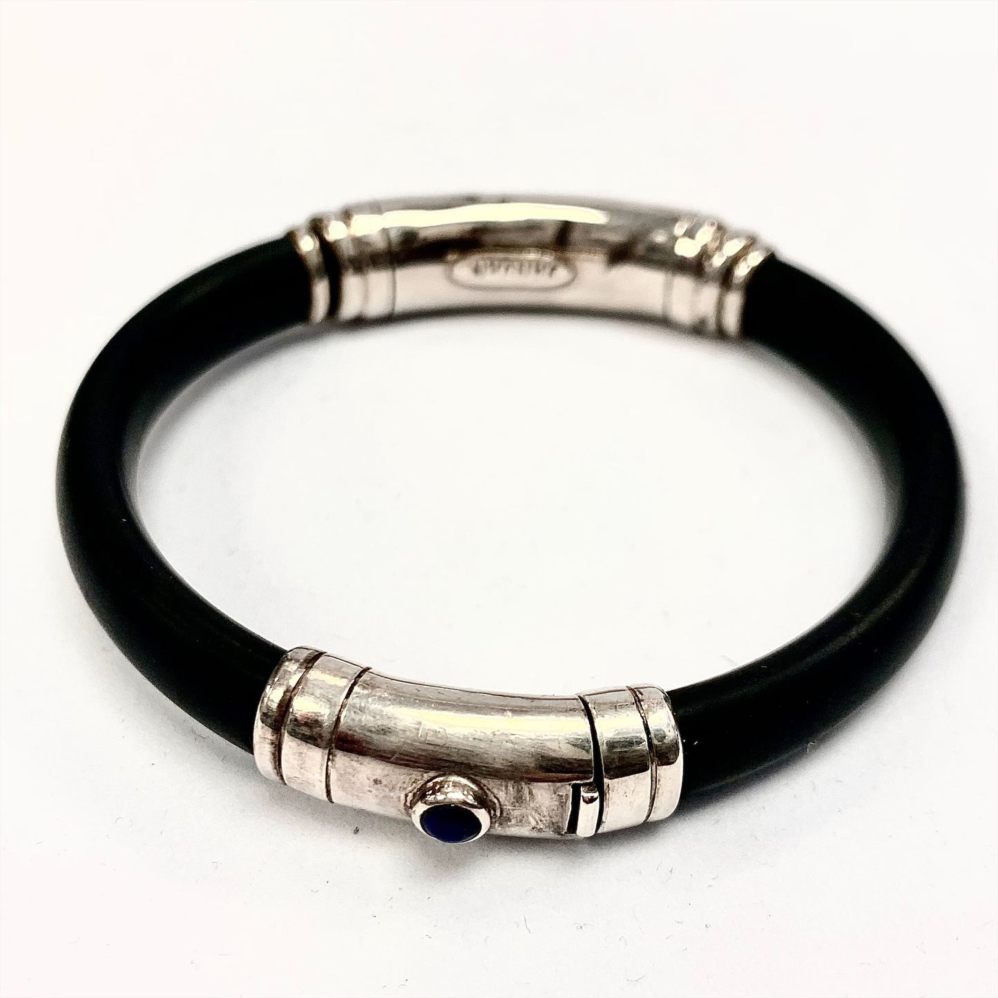 Bracelet - Silver and Black - Red Silver 9.25