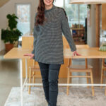 Tunique aralie Rayé noir et blanc