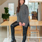 Tunique aralie Rayé noir et blanc