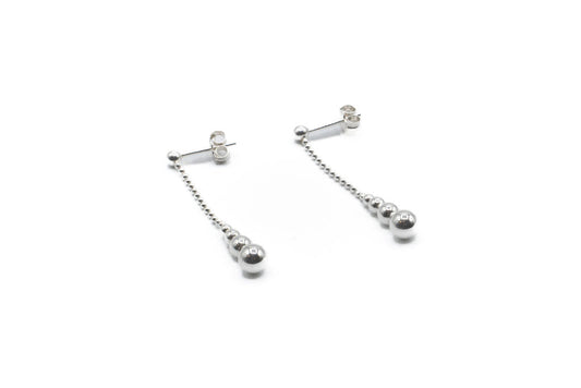 Boucles d''oreilles - Goutelettes- Rouge - Rouge Argent 9.25