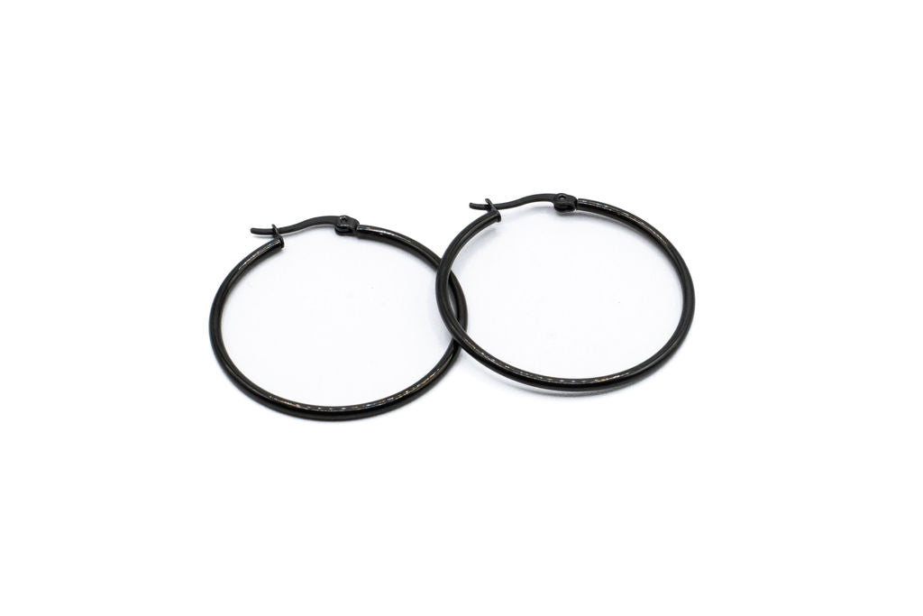 Bo Cercle - Noir - Rouge inox