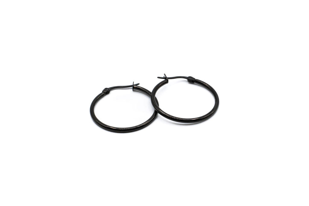 Bo Cercle - Noir - Rouge inox