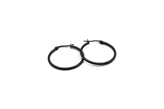 Bo Cercle - Noir - Rouge inox