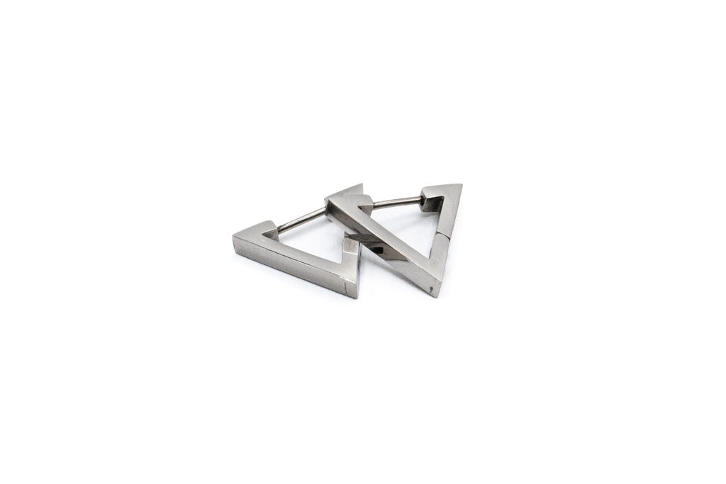 Bo Triangle - Argent - Rouge Inox
