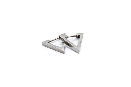 Bo Triangle - Argent - Rouge Inox